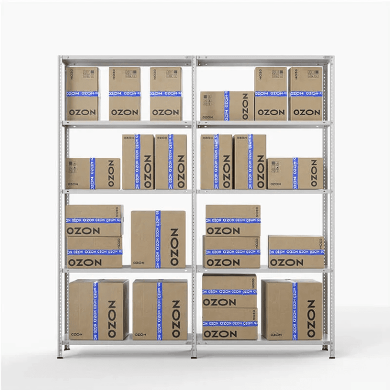 Стеллаж ПВЗ Озон 2000х2000х400 5 полок купить в Петрозаводске Стеллаж ПВЗ Озон 2000х2000х400 5 полок купить в Петрозаводске