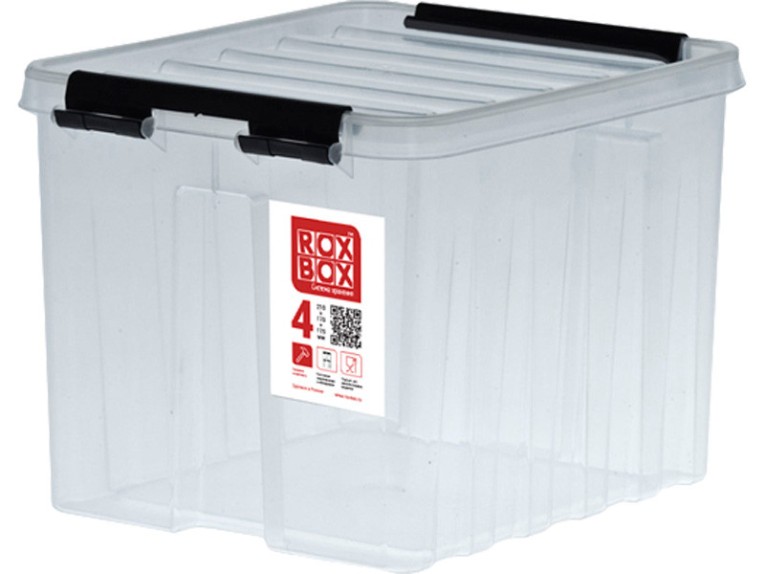 Контейнер Rox Box Original 4 (210х170х175 мм с крышкой и клипсами прозрачный) купить в Петрозаводске