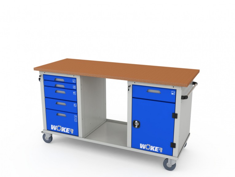 Верстак мобильный трехтумбовый WOKER PRO 3502.1800 купить в Петрозаводске