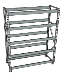 Стеллаж грузовой СГР 3000x1200x500 5 полок (без настила) Стеллаж грузовой СГР 3000x1200x500 5 полок (без настила)