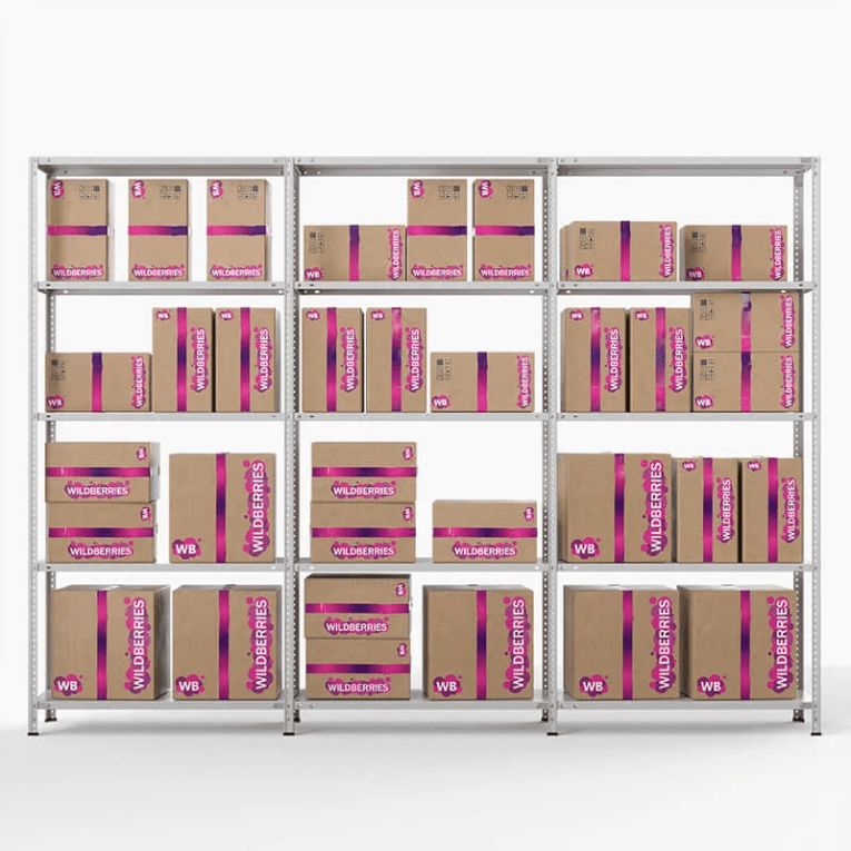 Стеллаж ПВЗ Wildberries 2000х3000х400 5 полок купить в Петрозаводске Стеллаж ПВЗ Wildberries 2000х3000х400 5 полок купить в Петрозаводске