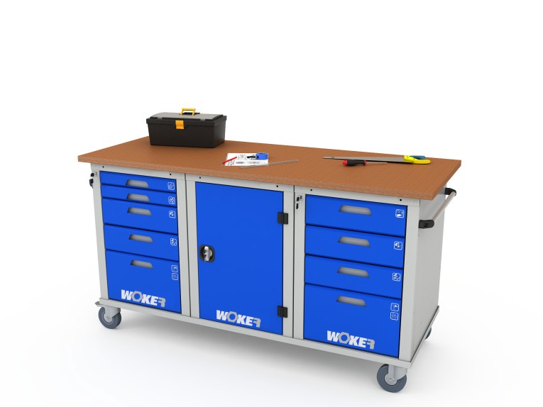Верстак мобильный трехтумбовый WOKER PRO 3514.1800 купить в Петрозаводске