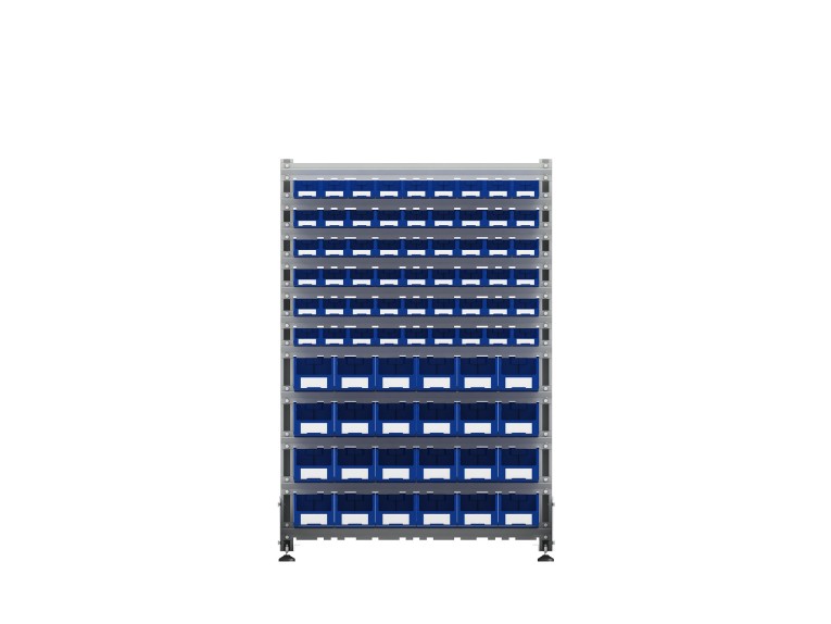 Стеллаж для пластиковых лотков SORTEX односторонний 1500x1000x450.04 купить в Петрозаводске