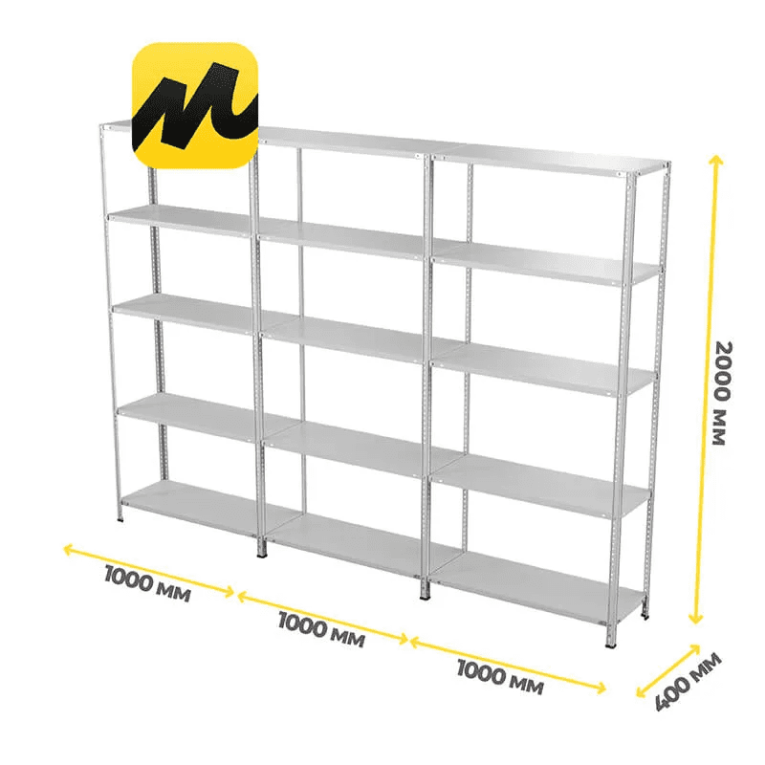 Стеллаж ПВЗ Яндекс Маркет 2000х3000х400 5 полок купить в Петрозаводске