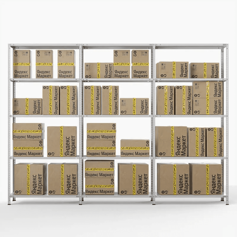 Стеллаж ПВЗ Яндекс Маркет 2000х3000х400 5 полок купить в Петрозаводске