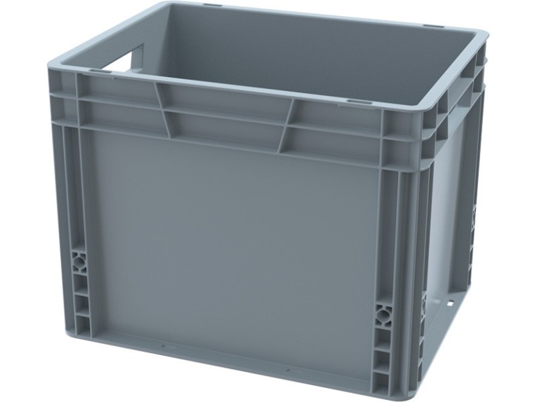 Ящик 400х300х320 сплошной, усиленное дно, цв. серый купить в Петрозаводске