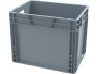 Ящик 400х300х320 сплошной, усиленное дно, цв. серый