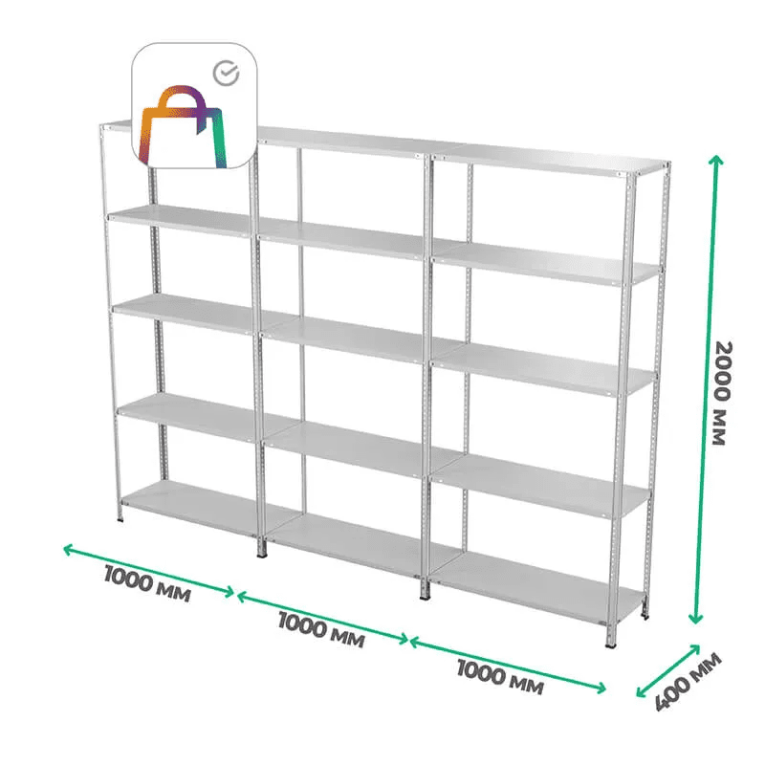 Стеллаж ПВЗ Сбер 2000х3000х400 5 полок купить в Петрозаводске Стеллаж ПВЗ Сбер 2000х3000х400 5 полок купить в Петрозаводске