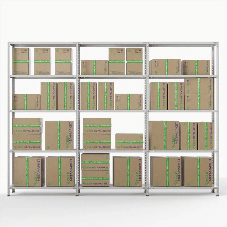 Стеллаж ПВЗ Сбер 2000х3000х400 5 полок купить в Петрозаводске Стеллаж ПВЗ Сбер 2000х3000х400 5 полок купить в Петрозаводске