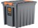 Контейнер особопрочный Rox Box PRO 50 (500х390х390 мм с крышкой и клипсами, на роликах, антрацит) купить в Петрозаводске