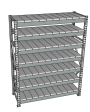 Стеллаж грузовой СГР 2500x1500x500 7 полок (металл)