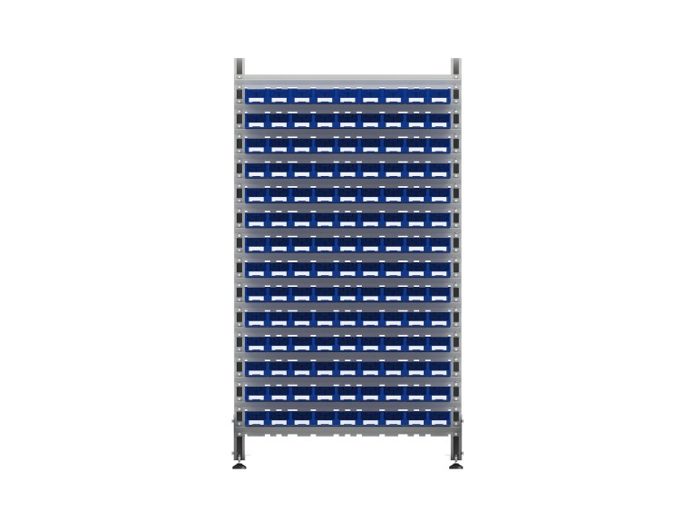Стеллаж для пластиковых лотков SORTEX односторонний 1800x1000x450.01 купить в Петрозаводске