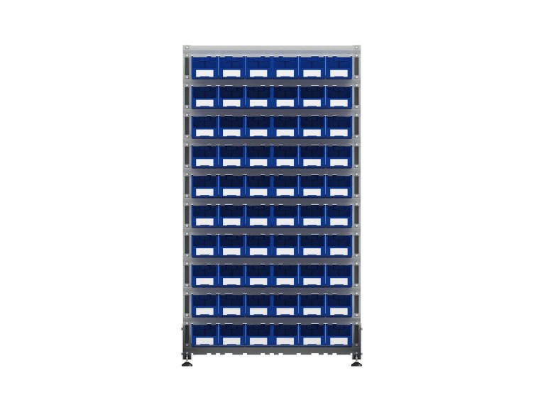 Стеллаж для пластиковых лотков SORTEX односторонний 1800x1000x450.02 купить в Петрозаводске