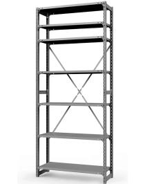 Стеллаж ТСУ 3500x700x300 7 полок (300 кг, металл) Стеллаж ТСУ 3500x700x300 7 полок (300 кг, металл)