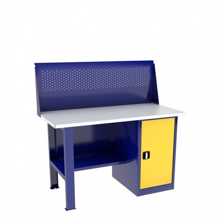 Однотумбовый слесарный верстак ВП-2/1,4 с экраном купить в Петрозаводске