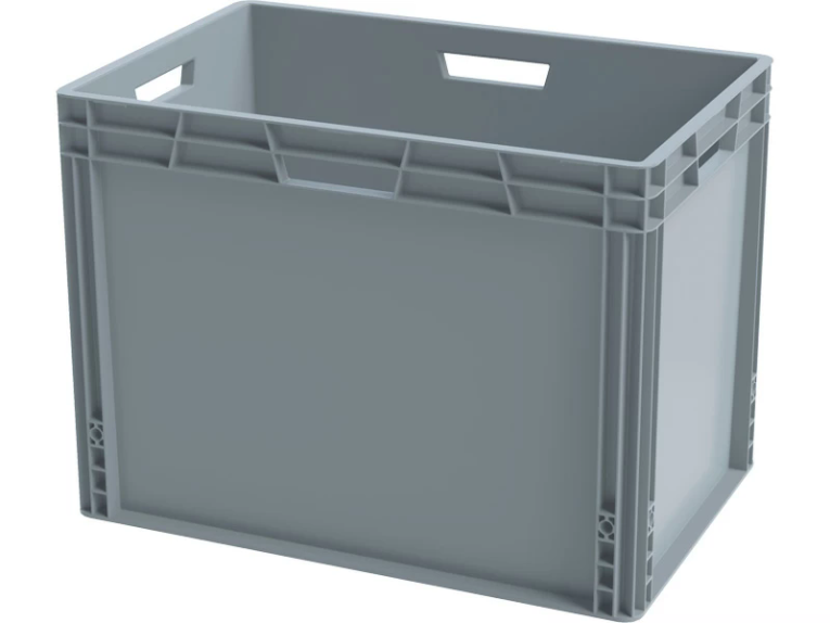 Ящик 600х400х440 cплошной, усиленное дно, цв. серый купить в Петрозаводске