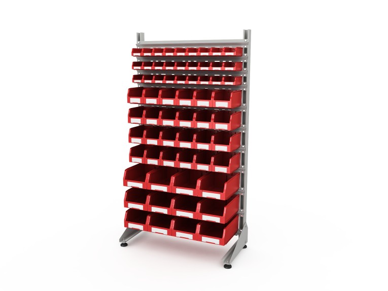 Стеллаж для пластиковых лотков SORTEX односторонний 1800x1000x450.05 купить в Петрозаводске