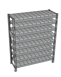 Стеллаж грузовой СГР 3000x1800x500 8 полок (металл) Стеллаж грузовой СГР 3000x1800x500 8 полок (металл)