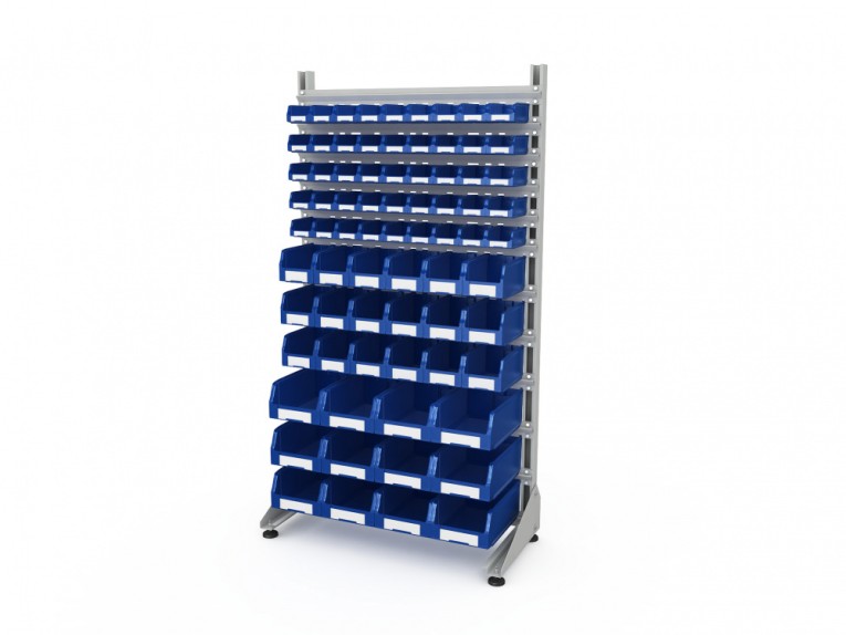 Стеллаж для пластиковых лотков SORTEX односторонний 1800x1000x450.06 купить в Петрозаводске