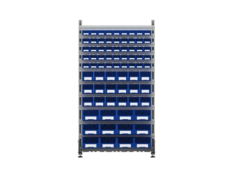 Стеллаж для пластиковых лотков SORTEX односторонний 1800x1000x450.06 купить в Петрозаводске