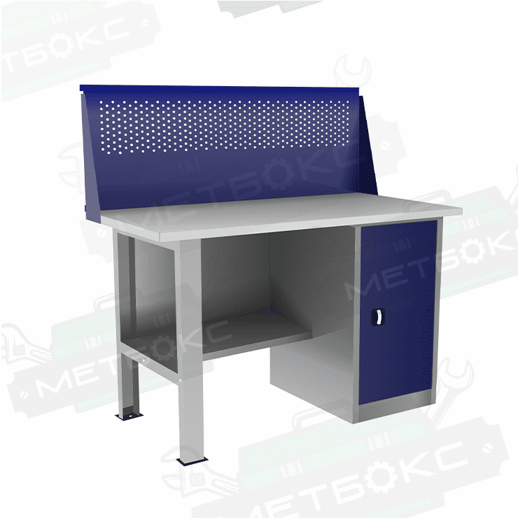 Однотумбовый слесарный верстак ВП-2/1,6 с экраном купить в Петрозаводске