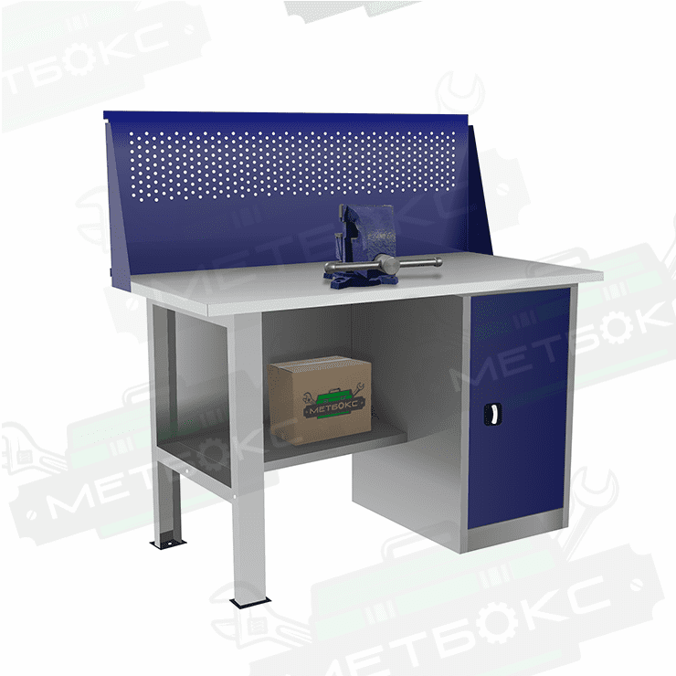 Однотумбовый слесарный верстак ВП-2/1,6 с экраном купить в Петрозаводске