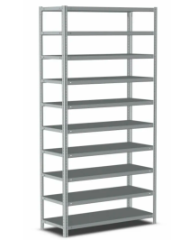 Стеллаж металлический Титан МС-500 1800х1200х300 10 полок Стеллаж металлический Титан МС-500 1800х1200х300 10 полок