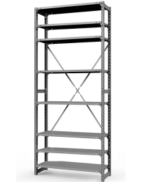 Стеллаж ТСУ 1800x1500x400 8 полок (150 кг, перф) Стеллаж ТСУ 1800x1500x400 8 полок (150 кг, перф)
