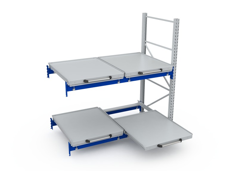 Стеллаж с выкатными платформами S-HEAVY 500 (2 яруса хранения) купить в Петрозаводске