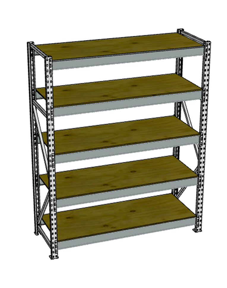 Стеллаж грузовой СГР 2500x2100x1000 5 полок (фанера) купить в Петрозаводске